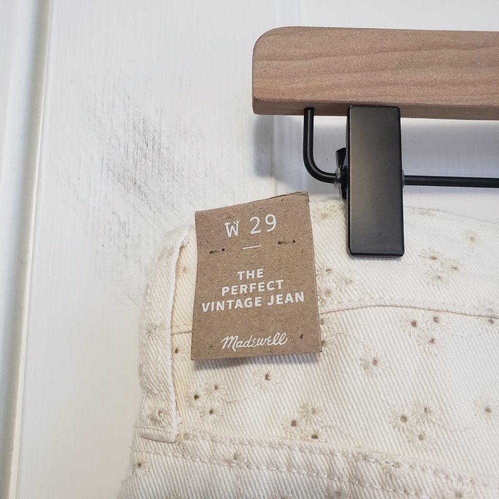 NWT Madewell Perfect Vintage Eyelet Jeans - Picture 8 of 9